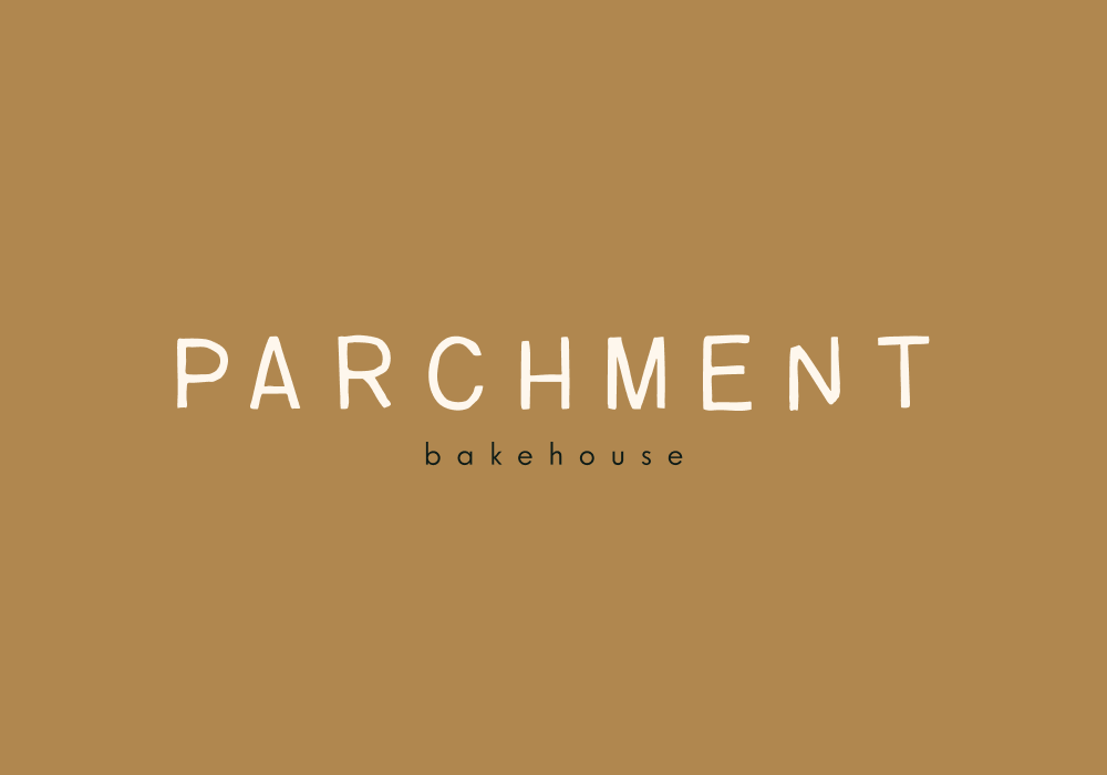 Parchment Bakehouse logo on a beige background