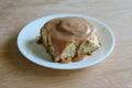 classic cinnamon roll with nutella frosting